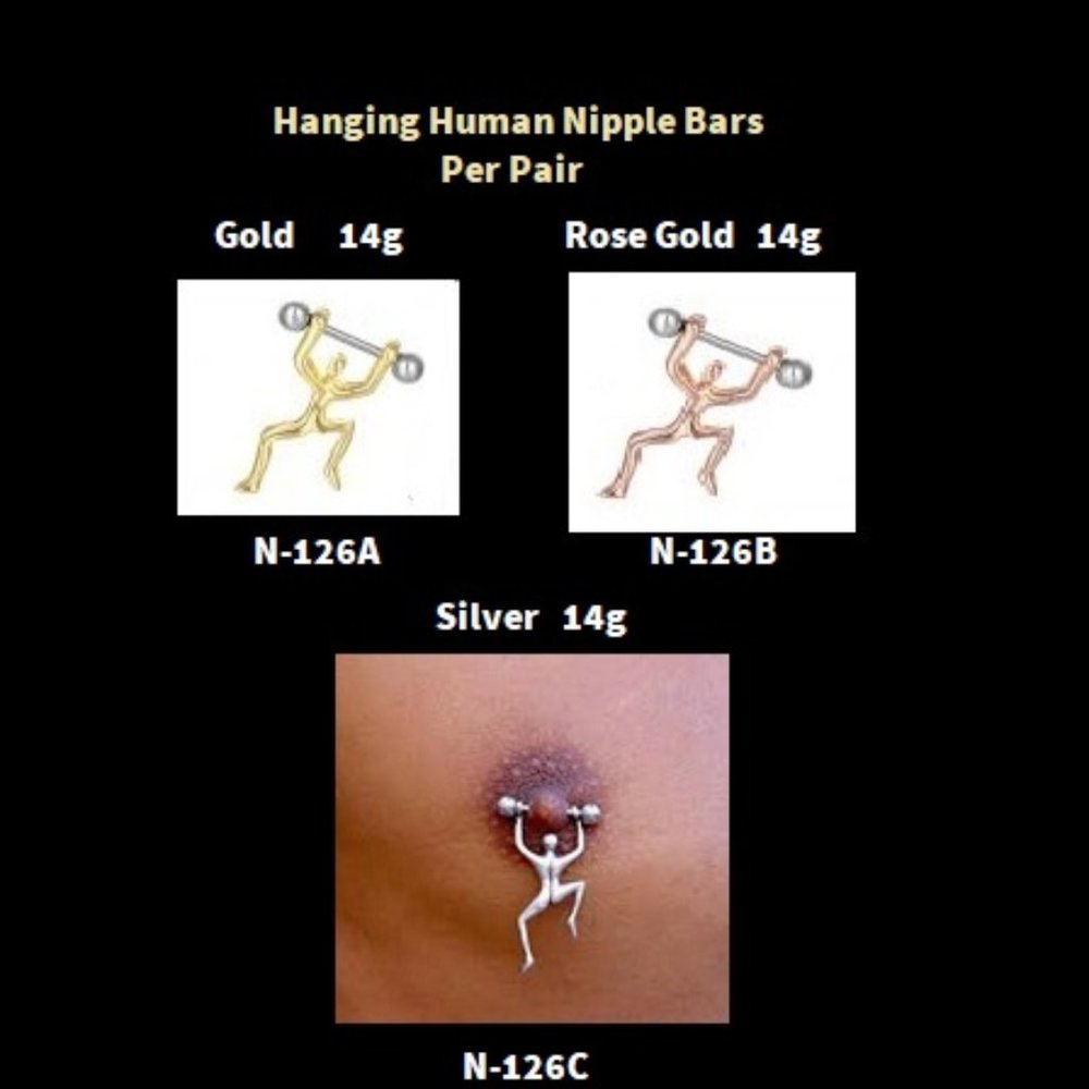 Nipple Piercing ~ Per Pair ~ Hanging Human